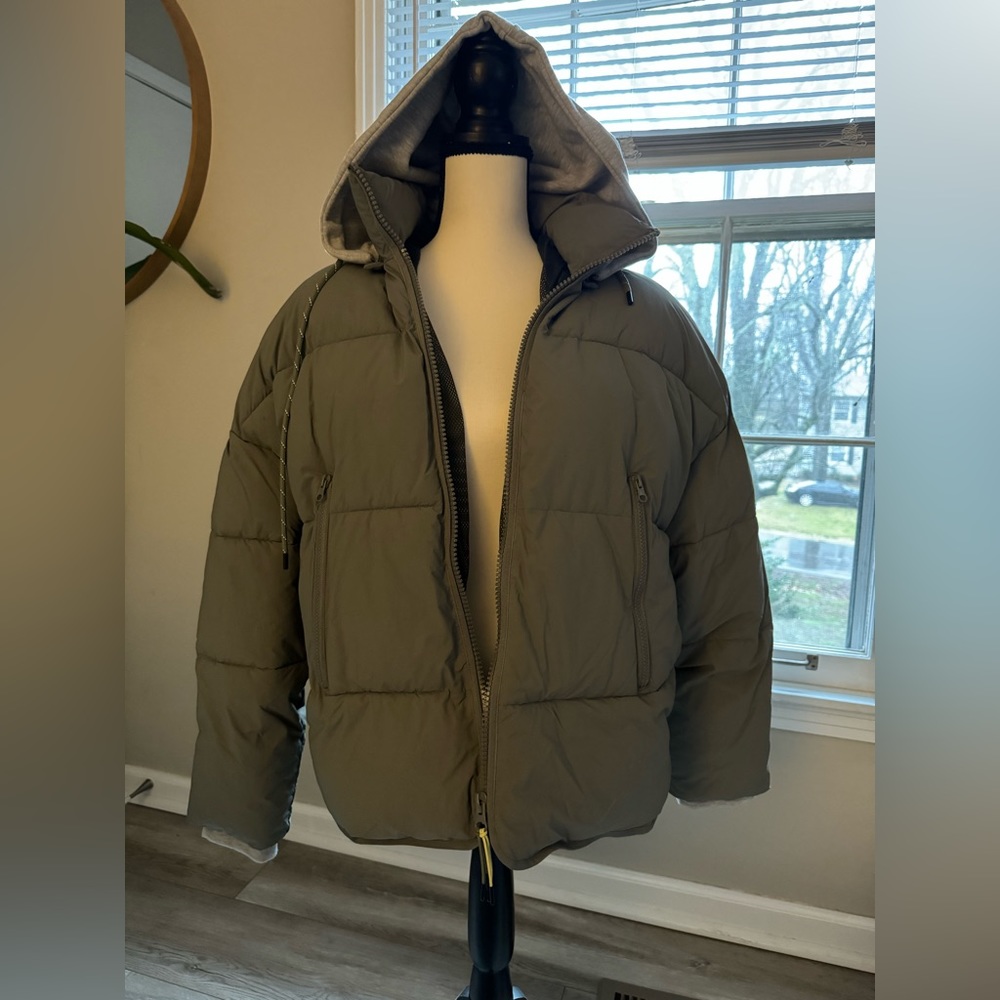Zara Green Puffer Jacket